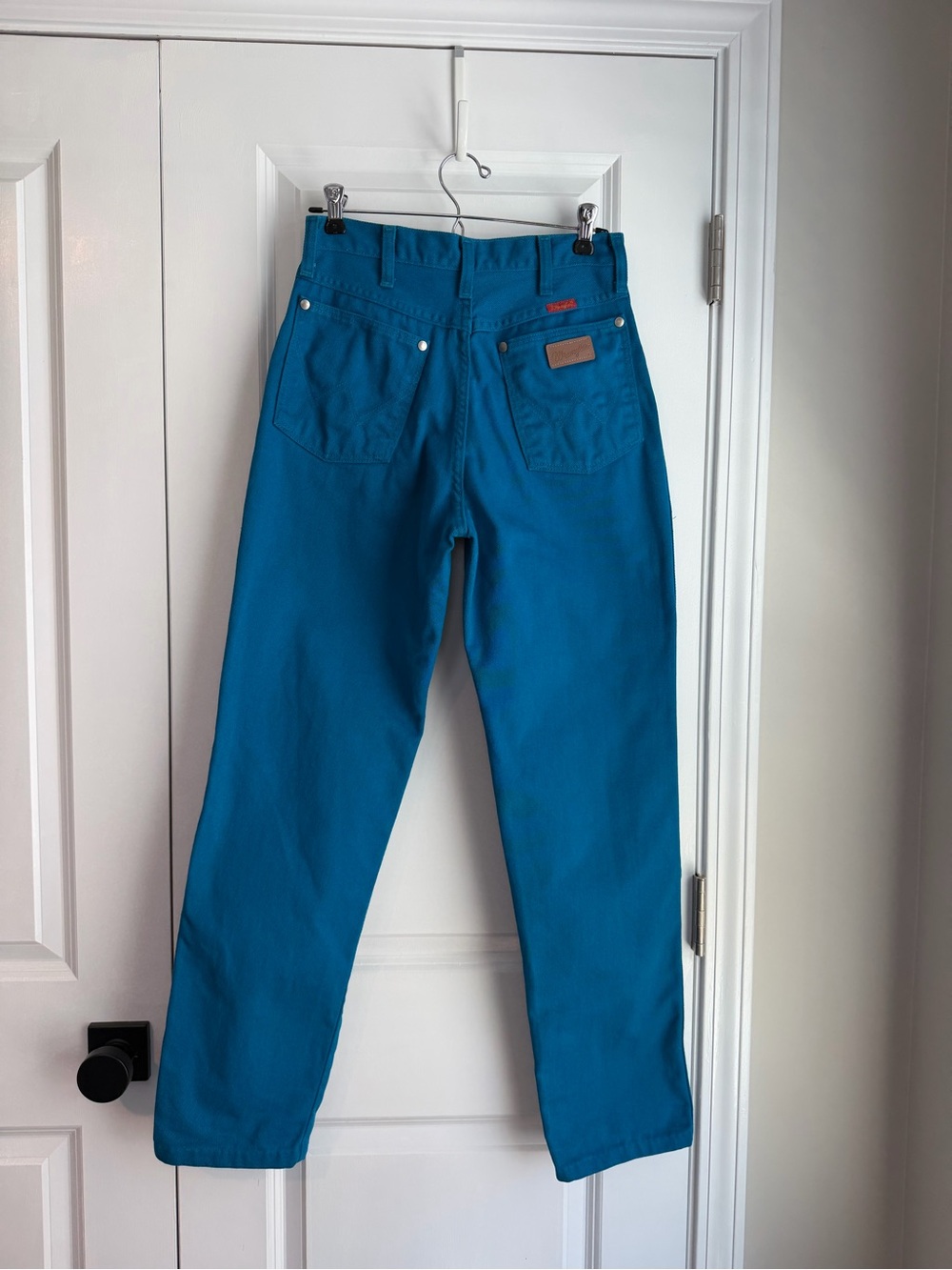 Vintage USA Made Wrangler 12MWZ Turquoise Western Cowboy Jeans
